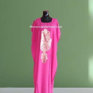 PINK kaftan dress, Kaftan for women,kaftan pink moroccan, kaftan greece,cotton kaftan,home kaftan,maternity dress,pink kaftan bohemian