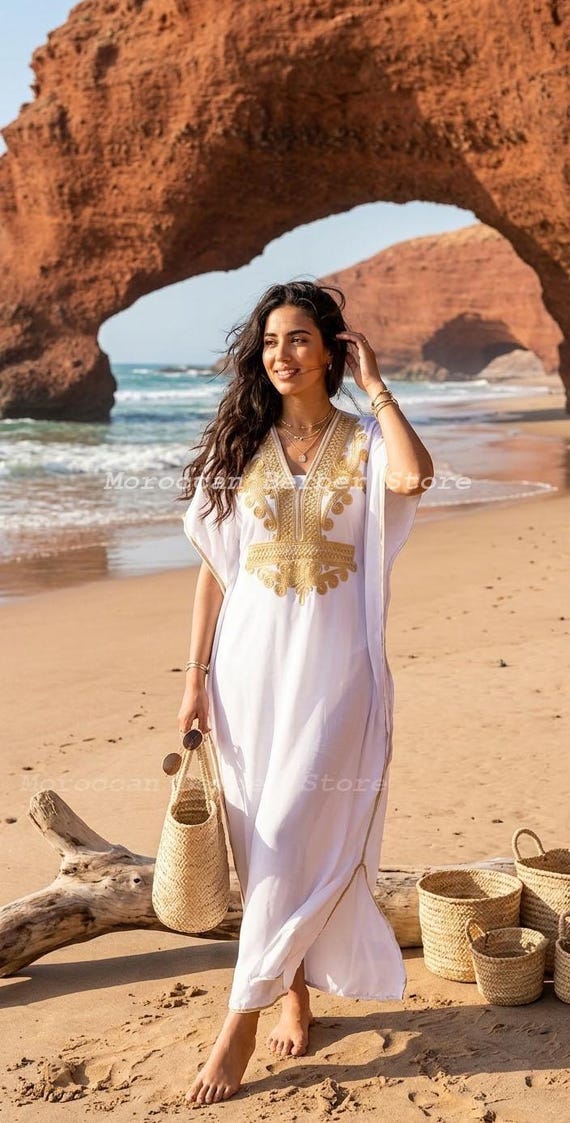 purple and gold kaftan dress Moroccan Kaftan for Women –moroccan KAFTAN– Kaftan One Size– Beach Boho Fits XS to 2XL– Christmas Gift for Her SeasonLabel: fall-winter