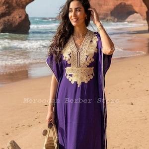 royal purple african dress Elegant Moroccan Kaftan Maxi Dress For Birthday