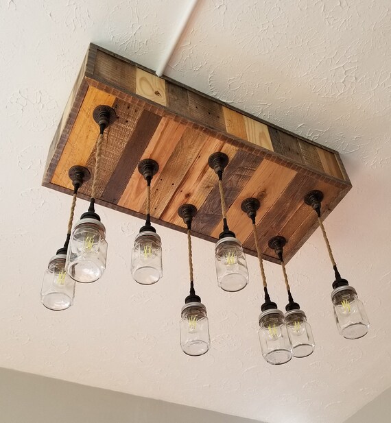 Ceiling Light Fixture Pallet Wood Light Fixture Home Light Fixture