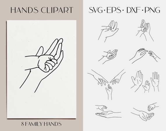 Download Family Hands Svg Family Clipart Vector Couple Hands Svg Etsy