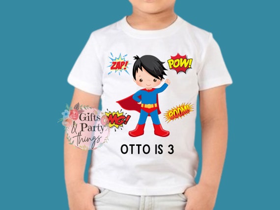 Superhero birthday sales boy shirt