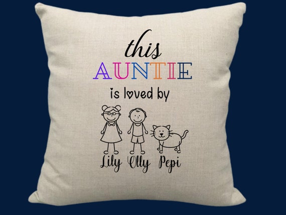 Personalised 2025 auntie cushion