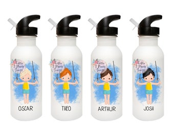 Personalised Boy Gymnast Water bottle | Gymnastics water bottle | Back to School/Birthday gift | Water bottle for kids | Gymnast bottle