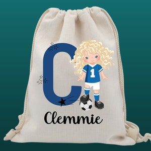 Personalisierter Fußball Turnbeutel | Turnbeutel | PE Tasche | Sporttasche Kit | Schultüte | Fußball Kit Tasche | Mädchentaschen