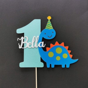 Personalised Party Dinosaur Cake topper ANY AGE NAME | Personalised Cute T-Rex Cake topper | Dinosaur Cake topper | Dinosaur Party Supply
