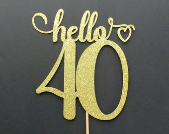 Happy 40th Birthday Topper Per Torta 40° Compleanno - Decorazione