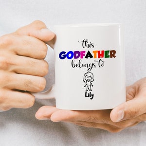 Custom Coffee Mug This Godfather, Custom Godfather Mug Gift, Godfather Birthday Gift, Custom Gifts for Godfather, Custom Fathers Day Gifts
