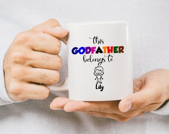 Custom Coffee Mug This Godfather, Custom Godfather Mug Gift, Godfather Birthday Gift, Custom Gifts for Godfather, Custom Fathers Day Gifts