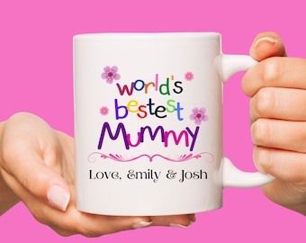 Personalized World's Bestest Mummy Coffee Mug, Mother's Day Gift