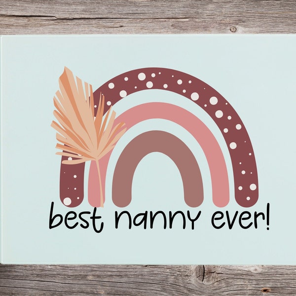 Custom Nanny Glass Chopping Board | Grandma Glass Cutting Board | Custom Chopping Board | Mother's Day Gifts | Nanny Gifts | MasterChef gift