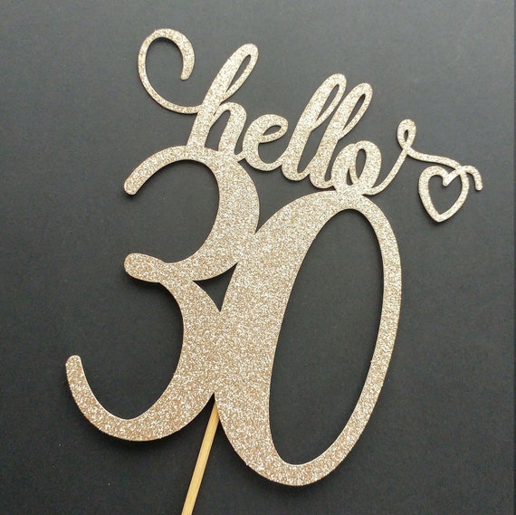 Amazon.co.jp: Hello 30 ケーキトッパー - 30歳の誕生日 / 30歳