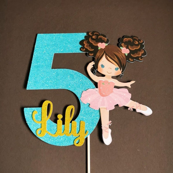 Personalised Ballerina Cake topper ANY AGE NAME | Personalised Ballerina Cake topper | Ballerina Cake topper | Ballerina Party Supplies