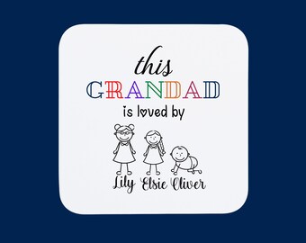Posavasos personalizado para abuelos / Diseño "Amado por"