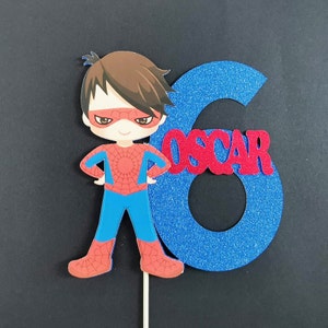 Personalised Superhero Boy Cake topper ANY AGE NAME | Personalised Superhero Cake topper | Superhero Cake topper | Superhero Party Supplies