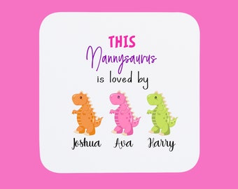 Personalised Nanny Coaster | Custom Coaster Grandmum | Mothers Day Gift For Nan | Birthday Gift For Nanny | Coaster Gift Grandma Xmas Gift