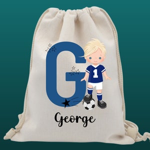 Sac de sport à cordon de serrage de football personnalisé | Sac à cordon | Sac en PE | Kit de sac de sport | Sac d’école/de garderie | Sac de maillot de football | Sacs pour garçons
