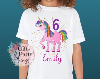 Camiseta de cumpleaños unicornio - Etsy