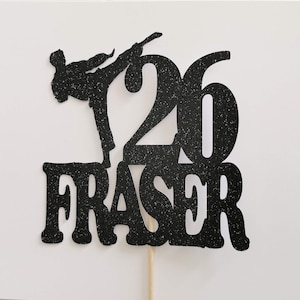 Personalised Karate Cake topper ANY AGE & NAME | Karate Cake topper | Custom Karate Birthday supplies | Karate Birthday Party