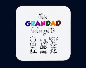 Posavasos de MDF personalizado para abuelo / 'Este abuelo pertenece a'