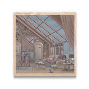 Impression d'illustrations Damien 6 x 6 po | Carte postale, Impression d'art, Décoration murale, Carte postale artistique, Décoration d'intérieur, Design d'intérieur, Illustration Impression d'art