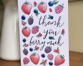 Thank You Berry Much - Thank You Card