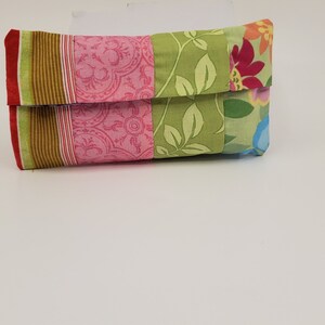 Floral Variety Cotton Fabric Tissue/Toiletry Purse Insert, Fold Over Flap Closure,  Bags & Purses