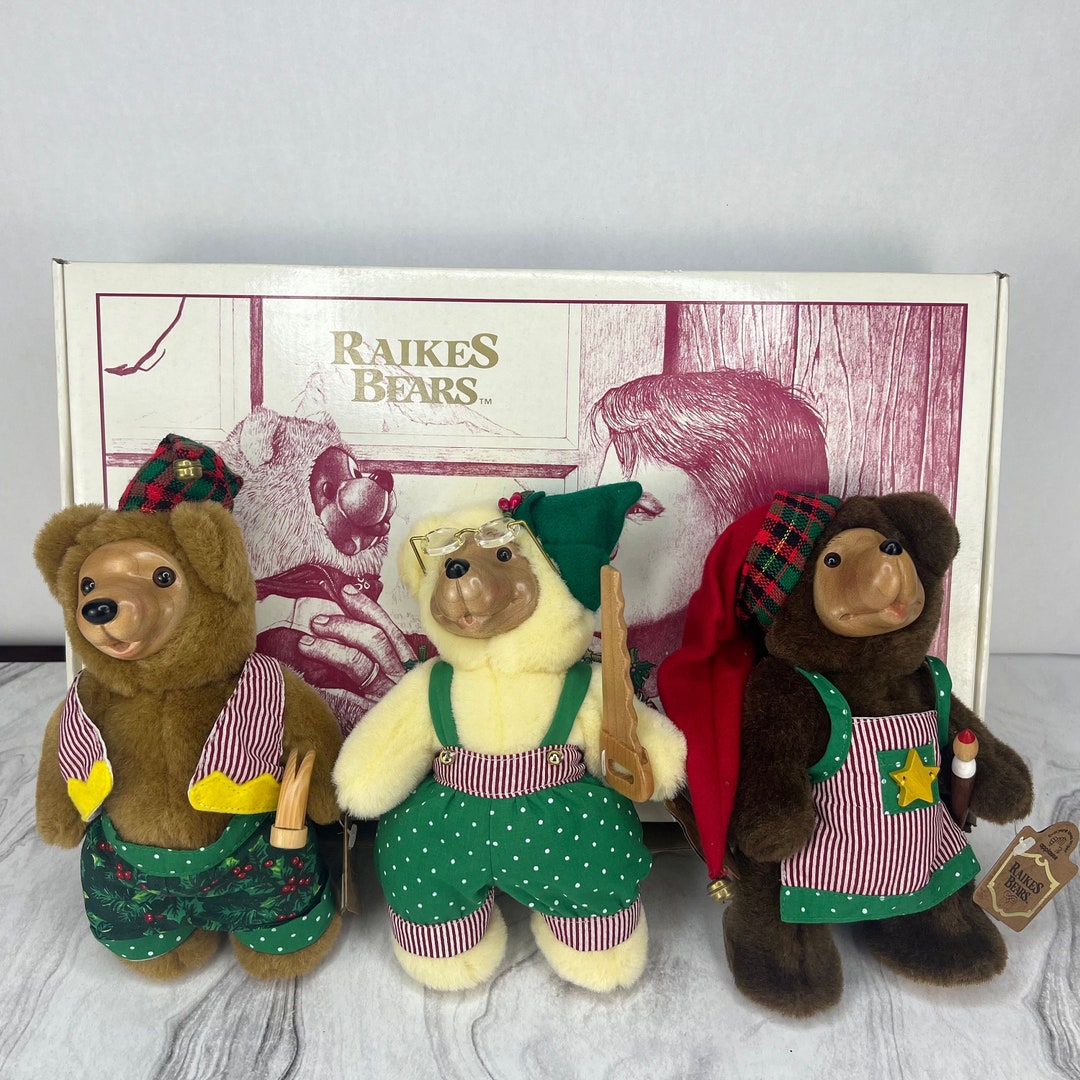 Limited Edit. Robert Raikes Christmas Craftsmen 1994 Collectible Bears