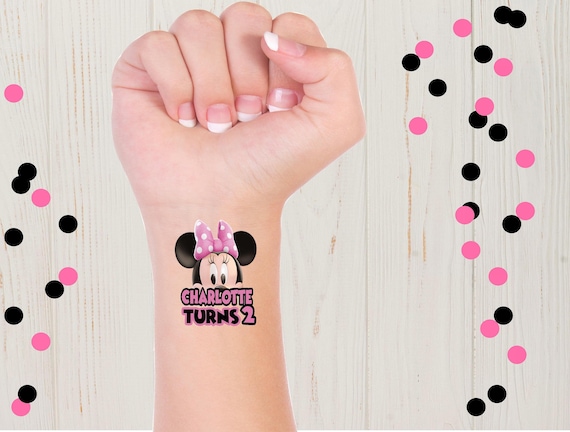 Minnie Mouse Temporary Tattoo Minnie Mouse Tattoos Minnie Etsy