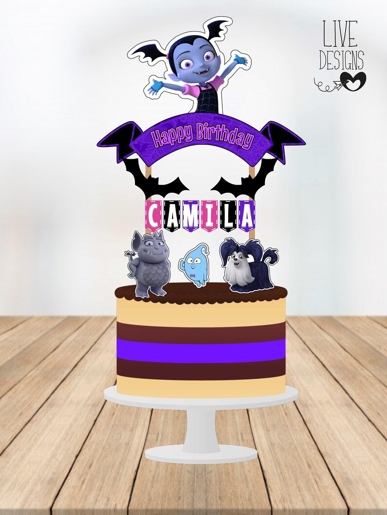 Download Party Supplies Vampirina Party Vampirina Topper Vampirina Decoration Vampirina Cake Vampirina Birthday Vampirina Birthday Gift Vampirina Banner Party Decor