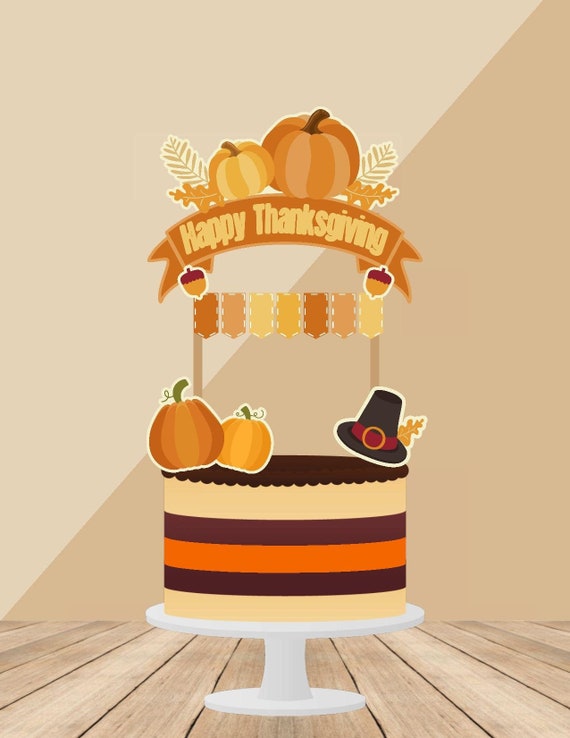 Happy Thanksgiving Cake Topper Happy Thanksgiving Banner | Etsy