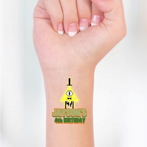 Gravity Falls Temporary Tattoo Gravity Falls Birthday Tattoo | Etsy