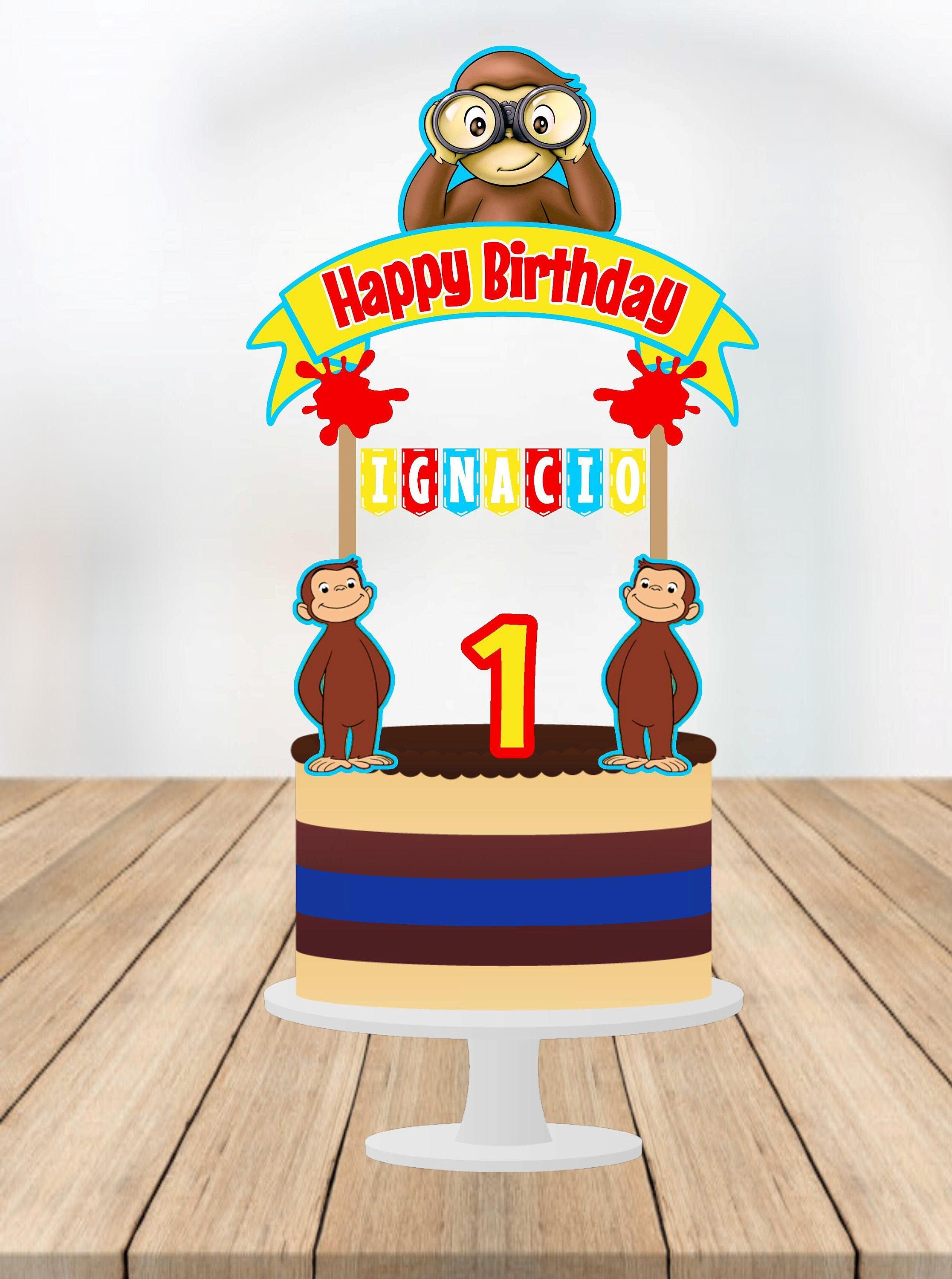 Curious George Cake Topper Curious George Banner Curious | Etsy