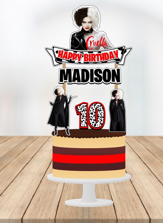 Menu Etsy Close Search Search For Items Or Shops Leave The Search Menu Skip To Content Cart 0 Cart Take Full Advantage Of Our Site Features By Enabling Javascript Learn More Add To Favorites Zoom Image 1 Of 2 Cruella Cruella Cake Topper Cruella