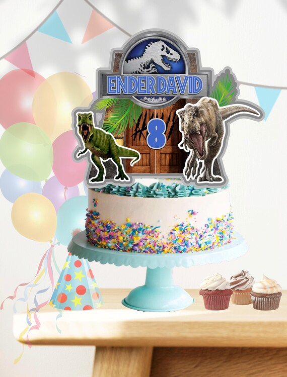 Jurassic World Cake Topper Jurassic World Birthday Jurassic Etsy