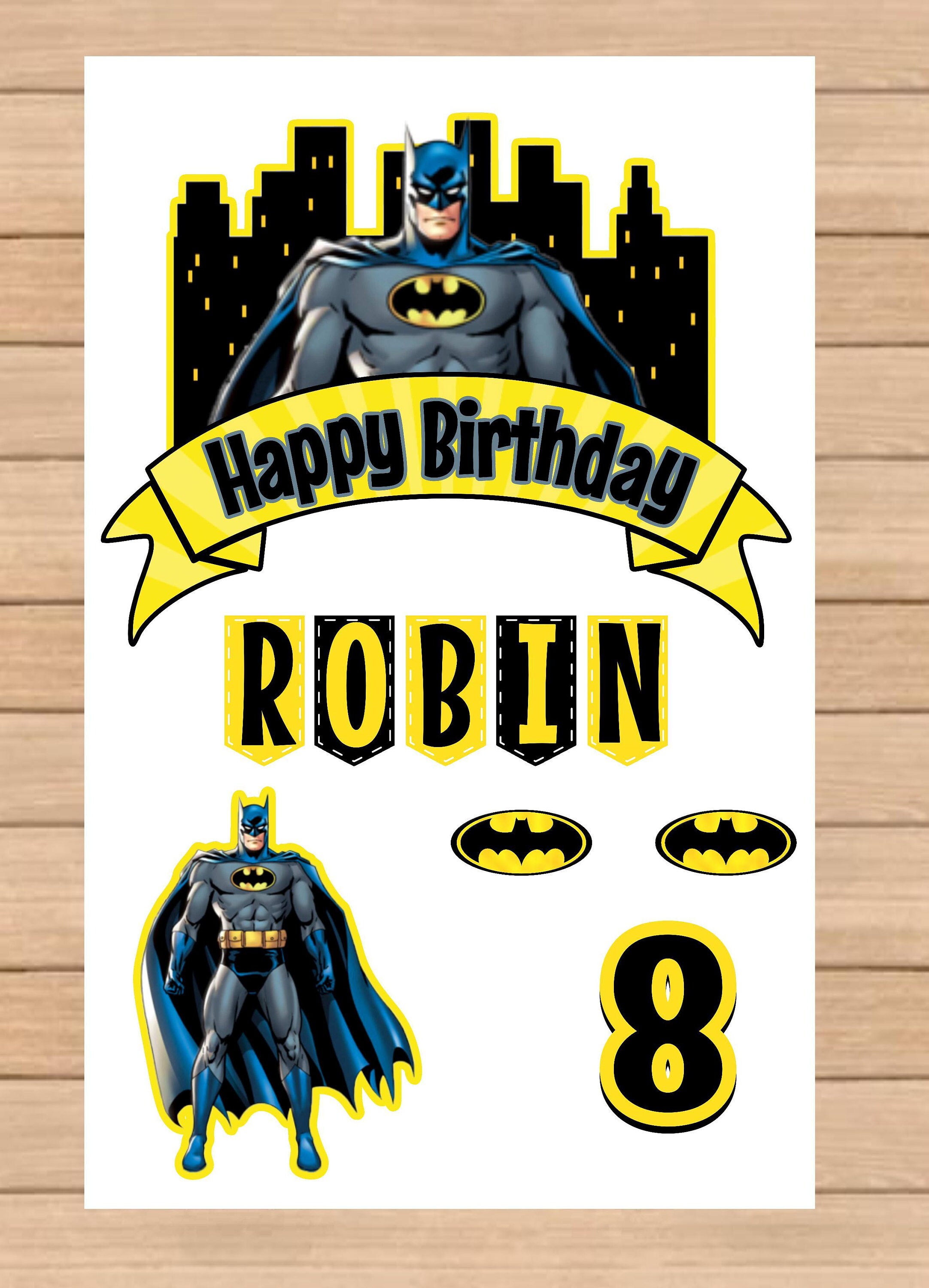 Batman Cake Topper Batman Banner Batman Birthday Batman | Etsy