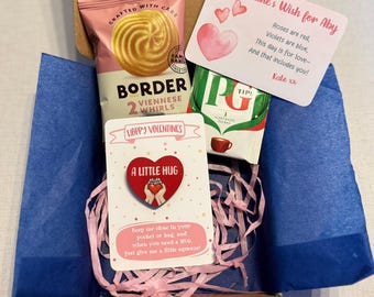 Personalised Valentines Letternbox Gift | Valentines Hug & Treat in a Box | Valentines Pocket Hug | Little Love Letterbox Gift