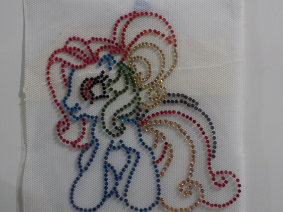 HELLO KITTY DRESS Iron On Hotfix Rhinestone Diamante Transfer Motif