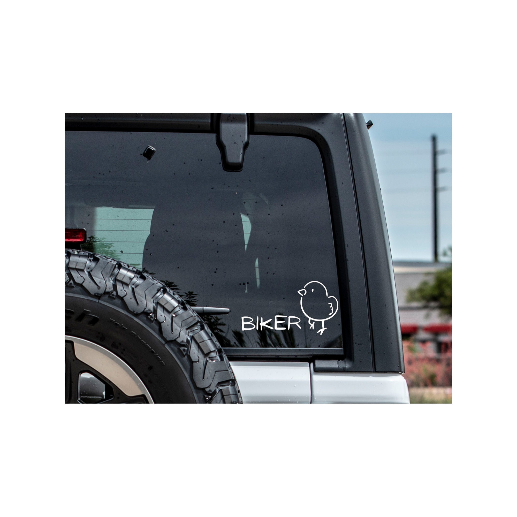 2 BIKER CHIC Motorcycle Decals Stickers for Car Truck Bumper Window Jeep Rv Laptop