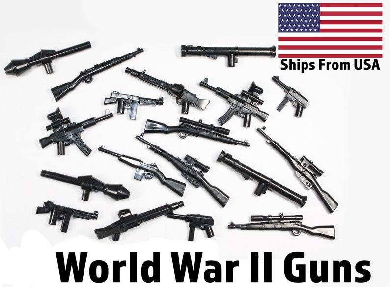 Army Lego Guns 10 LEGO Guns WWII Lot Custom Military Army Plastic Rifle Sniper Etsy