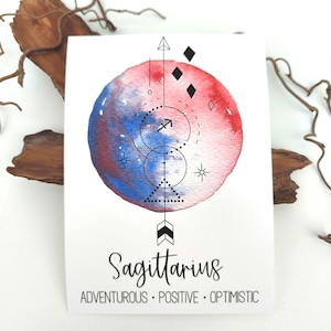 personalizowane wydruki ścienne ze znakiem zodiaku Strzelca | Obrazy ZNAKÓW GWIAZDOWYCH do pokoju dziecięcego lub na prezent z okazji narodzin