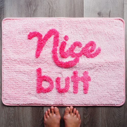 You Look Good Bath Mat Light Pink Blush Hot Pink Cute Bathroom Etsy