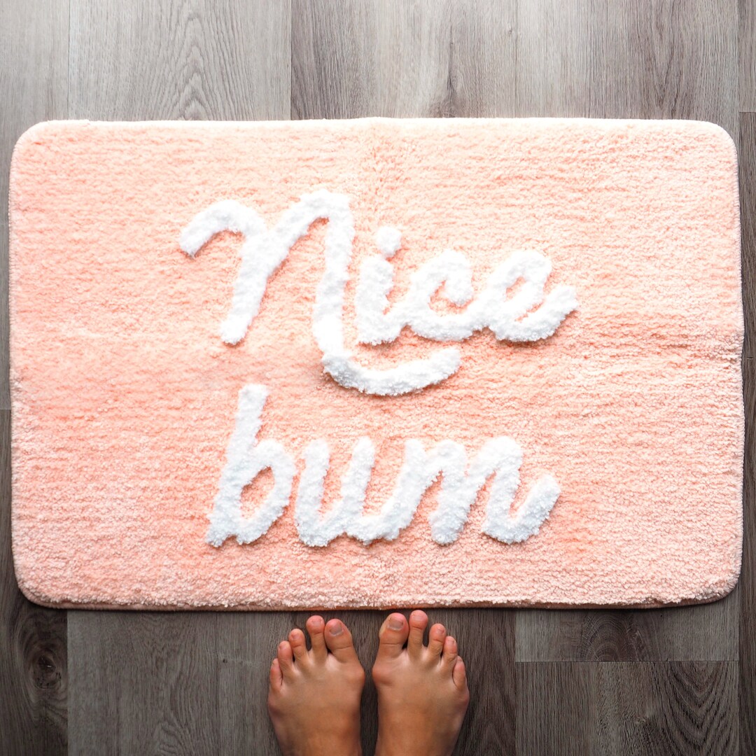Nice Butt Bum Bath Mat Peach Pink Coral Blush Beautiful Cute Etsy