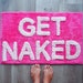 Get Naked Bath Mat Hot Pink Funny Cute Bathroom Rugs Magenta Peach Dark Pink Rug Shower Funny Bathroom Decor Girls Women Fun Cute Bath Mat 