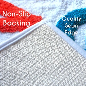 Get Naked Bath Mat Funny Cute Bathroom Rugs Rainbow White Multicolor Colorful Rug Shower Funny Bathroom Decor Fun Cute Bath Mat Washable image 5