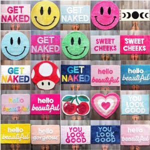 Discounted Second Item - Evovee - Bath Mat Bathroom Rug Funny Cute Get Naked You Look Good Christmas Moon College Apartment Decor Aesthetic