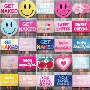 Discounted Second Item - Evovee - Bath Mat Bathroom Rug Funny Cute Get Naked You Look Good Christmas Moon College Apartment Decor Aesthetic