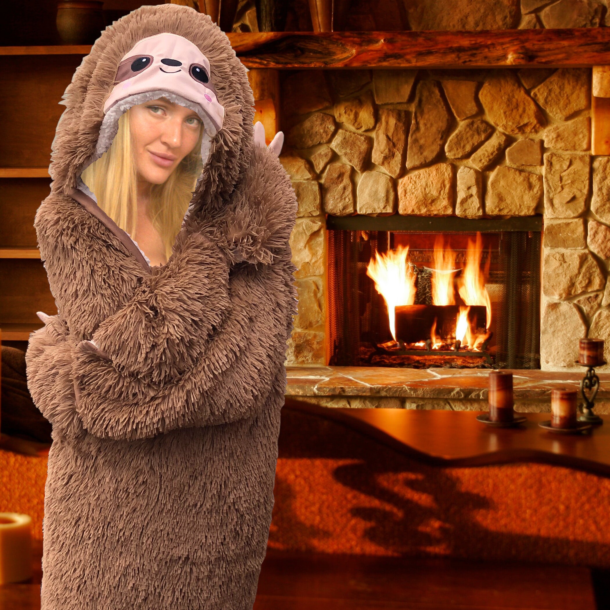 Hooded sloth best sale blanket