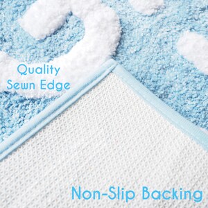Get Naked Bath Mat Cute Funny Bathroom Rugs Baby Blue White Rug Shower Funny Bathroom Decor Fun Cute Bath Mat Non-Slip Washable image 5