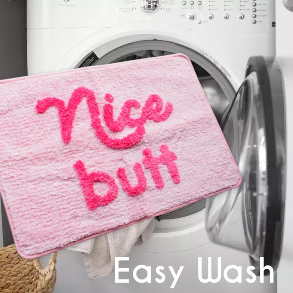 Nice Butt Bum Bath Mat Pink Funny Cute Bathroom Rugs Peach Etsy